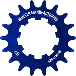 Final Sale Wheels Manufacturing SOLO-SPEED Cog - 18t Fits SOLO-SPLINE and SOLO-XD kits Blue  | Bikeparts.Com