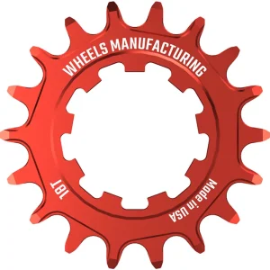Free Returns Wheels Manufacturing SOLO-SPEED Cog - 18t Fits SOLO-SPLINE and SOLO-XD kits Red