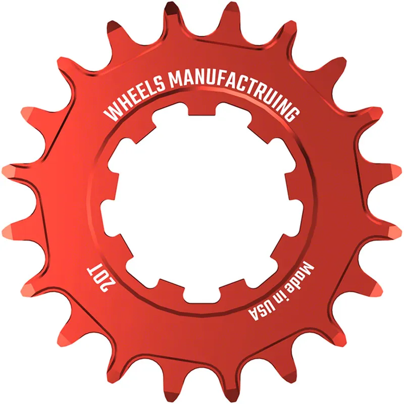 Must Have Wheels Manufacturing SOLO-SPEED Cog - 20t Fits SOLO-SPLINE and SOLO-XD kits Red  | Bikeparts.Com