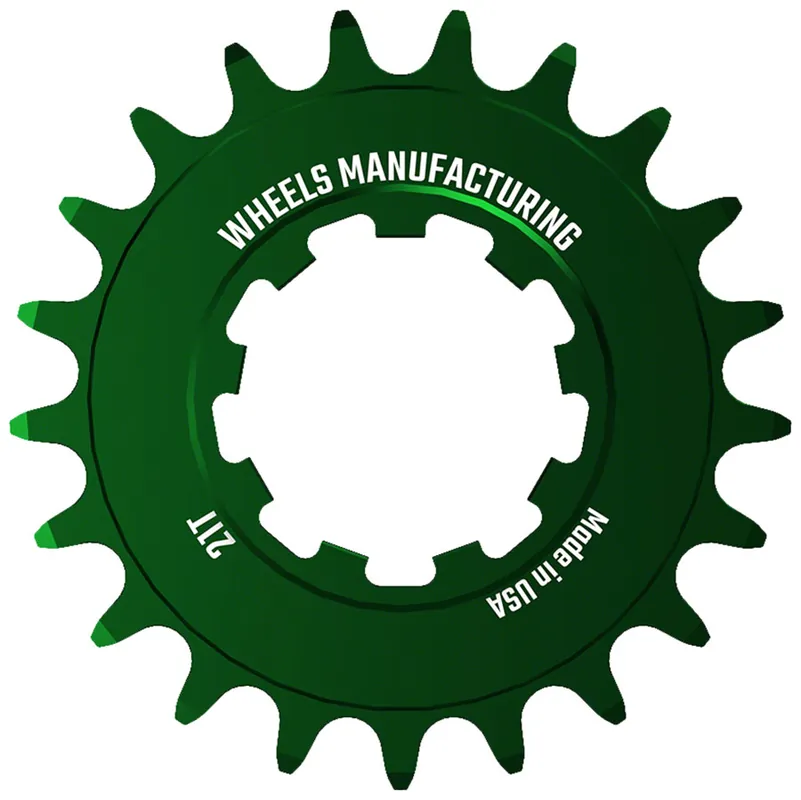 Wheels Manufacturing SOLO-SPEED Cog - 21t Fits SOLO-SPLINE and SOLO-XD kits Green  | Bikeparts.Com Today Only