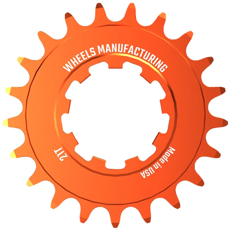 Limited Time Wheels Manufacturing SOLO-SPEED Cog - 21t Fits SOLO-SPLINE and SOLO-XD kits Orange  | Bikeparts.Com
