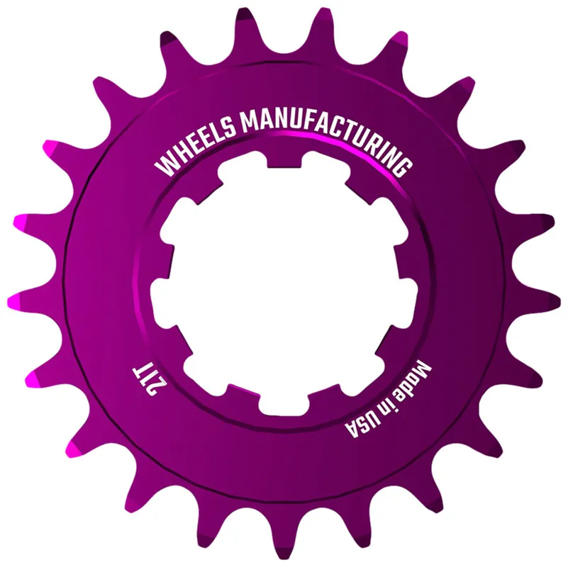 Free Returns Wheels Manufacturing SOLO-SPEED Cog - 21t Fits SOLO-SPLINE and SOLO-XD kits Purple  | Bikeparts.Com