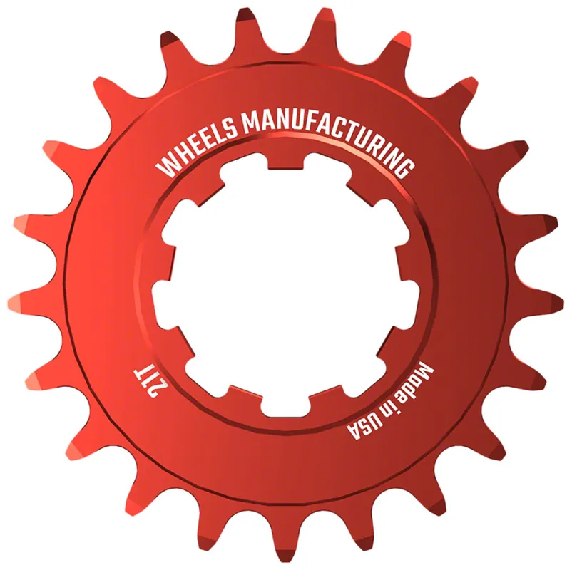 Wheels Manufacturing SOLO-SPEED Cog - 21t Fits SOLO-SPLINE and SOLO-XD kits Red  | Bikeparts.Com Weekend Sale