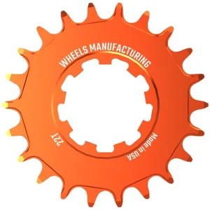 Weekend Sale Wheels Manufacturing SOLO-SPEED Cog - 22t Fits SOLO-SPLINE and SOLO-XD kits Orange  | Bikeparts.Com