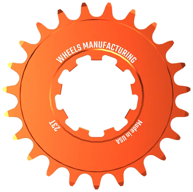 Direct From Factory Wheels Manufacturing SOLO-SPEED Cog - 23t Fits SOLO-SPLINE and SOLO-XD kits Orange  | Bikeparts.Com