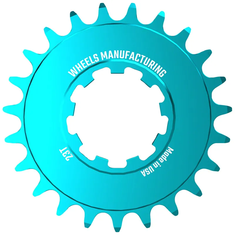 Final Sale Wheels Manufacturing SOLO-SPEED Cog - 23t Fits SOLO-SPLINE and SOLO-XD kits Teal  | Bikeparts.Com