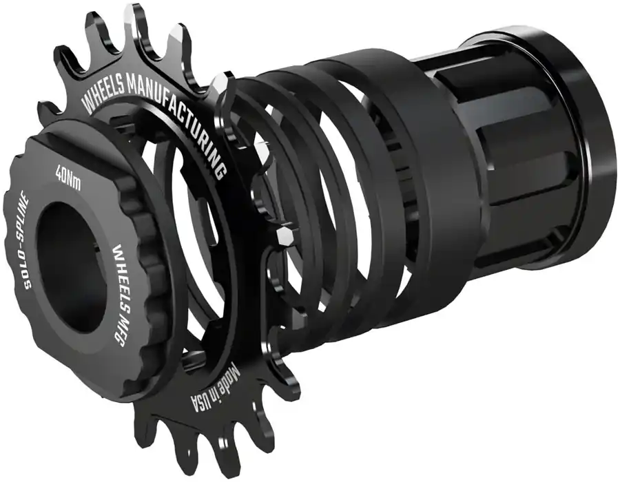 Wheels Manufacturing SOLO-SPLINE Micro Spline Single Speed Conversion Kit - 18t For Shimano Micro Spline Hub Bodies Black | Bikeparts.Com Grab Now