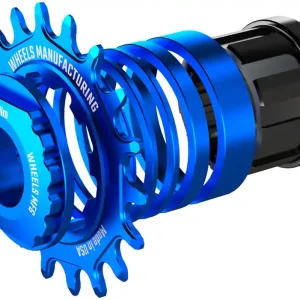 Bargain Wheels Manufacturing SOLO-SPLINE Micro Spline Single Speed Conversion Kit - 18t For Shimano Micro Spline Hub Bodies Blue  | Bikeparts.Com