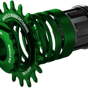 While Supplies Last Wheels Manufacturing SOLO-SPLINE Micro Spline Single Speed Conversion Kit - 18t For Shimano Micro Spline Hub Bodies Green  | Bikeparts.Com