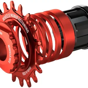 Direct From Factory Wheels Manufacturing SOLO-SPLINE Micro Spline Single Speed Conversion Kit - 18t For Shimano Micro Spline Hub Bodies Red  | Bikeparts.Com