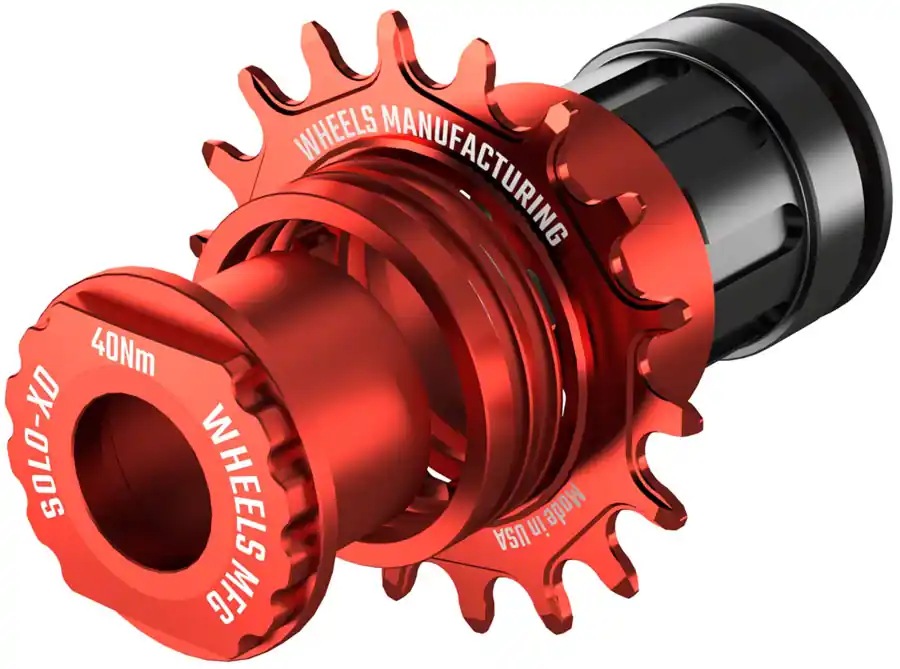 Best Choice Wheels Manufacturing SOLO-XD XD/XDR Single Speed Conversion Kit - 18t For SRAM XD/XDR Freehub Red | Bikeparts.Com