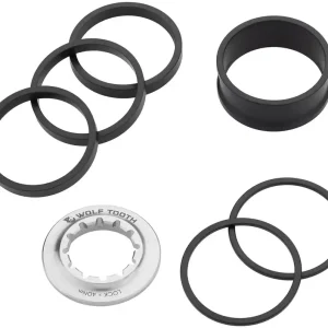 Wolf Tooth Single Speed Spacer Kit with Lockring - Compatible with any 10 or 11-Speed HG Freehub Body  | Bikeparts.Com Wholesale