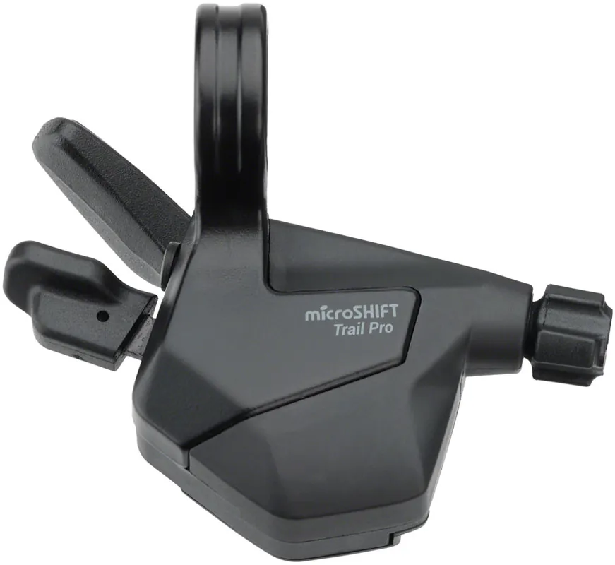 microSHIFT ADVENT Trail Trigger Pro E-Bike Right Shifter - 1 x 9-Speed Single-Click Silicone Thumb Pad ADVENT Compatible Only Black | Bikeparts.Com Best Price