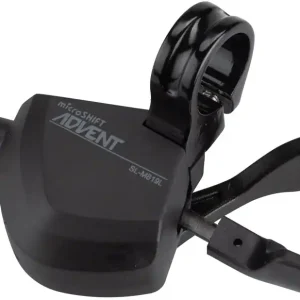microSHIFT ADVENT Xpress Left Trigger Shifter - Double Shifter for 2x9 Speed MTB Front Derailleurs Black  | Bikeparts.Com Exclusive
