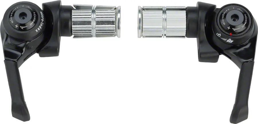 microSHIFT Bar End Shifter Set - 11-Speed Double/Triple Shimano Dynasys Compatible Black | Bikeparts.Com Money Back Guarantee