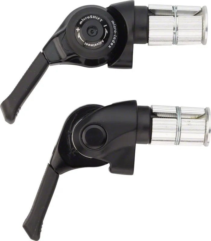 microSHIFT Bar End Shifter Set 10-Speed Mountain Double/Triple Shimano Compatible Black | Bikeparts.Com Buy Today
