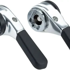 Limited Edition microSHIFT Down Tube Shifter Set 8-Speed Double/Triple Shimano Compatible Silver  | Bikeparts.Com