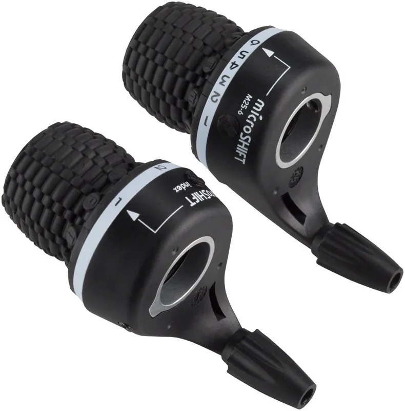 microSHIFT MS25-6 Twist Shifter Set 6-Speed Triple Shimano Compatible | Bikeparts.Com Deal