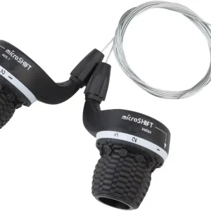 In Demand microSHIFT MS25-7 Twist Shifter Set 7-Speed Triple Shimano Compatible  | Bikeparts.Com
