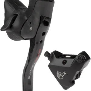 Campagnolo Super Record Ergopower EPS Hydraulic Brake/Shift Lever and Disc Caliper - Left/Front 12-Speed 140mm Flat Mount Caliper Black  | Bikeparts.Com Modern
