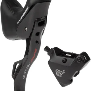 Buy Online Campagnolo Super Record Ergopower EPS Hydraulic Brake/Shift Lever and Disc Caliper - Right/Rear 12-Speed 140mm Flat Mount Caliper Black  | Bikeparts.Com