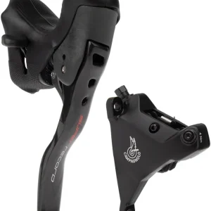 Clearance Campagnolo Super Record Ergopower Hydraulic Brake/Shift Lever and Disc Caliper - Left/Front 12-Speed 160mm Flat Mount Caliper Black
