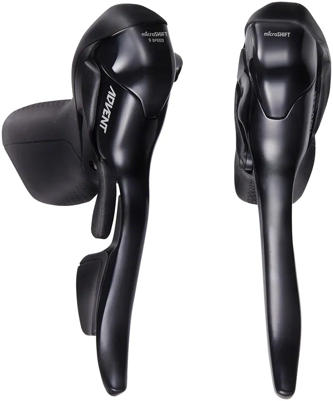 microSHIFT ADVENT Drop Bar Shifter Lever Set - 1x9 Speed Black ADVENT Compatible Only | Bikeparts.Com Direct From Manufacturer