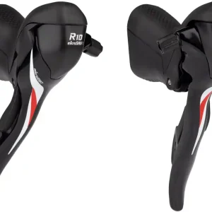 Trusted Brand microSHIFT R10 Drop Bar Shift Lever Set - 3 x 10-Speed Shimano Compatible Black  | Bikeparts.Com