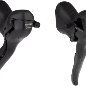 microSHIFT R7 Drop Bar Shift Lever Set - 2 x 7-Speed Shimano Compatible Black  | Bikeparts.Com Premium