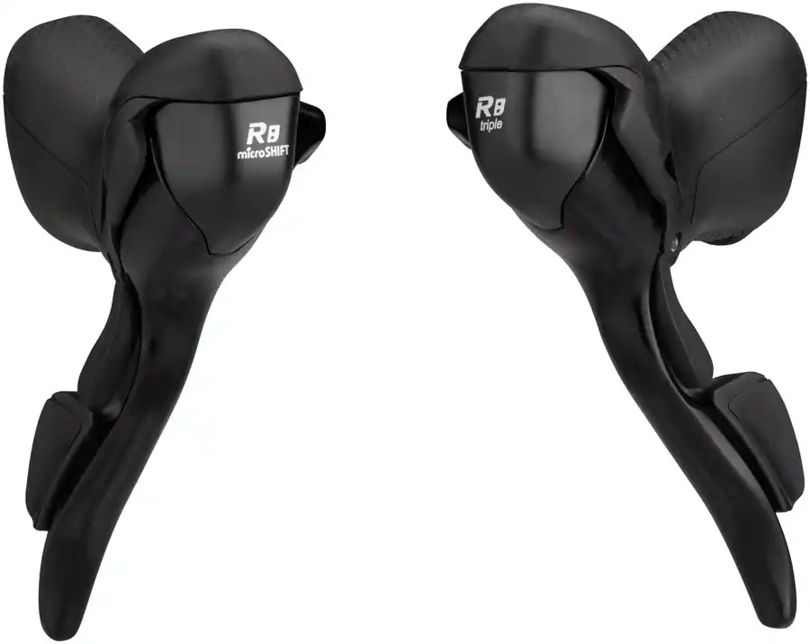 microSHIFT R8 Drop Bar Shift Lever Set 3 x 8-Speed Shimano Compatible | Bikeparts.Com No Minimum Order