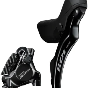 Shimano 105 105 ST-R7120-R Shift/Brake Lever with BR-R7170 Hydraulic Disc Brake Caliper - Right/Rear 12-Speed Flat Mount Black Viral
