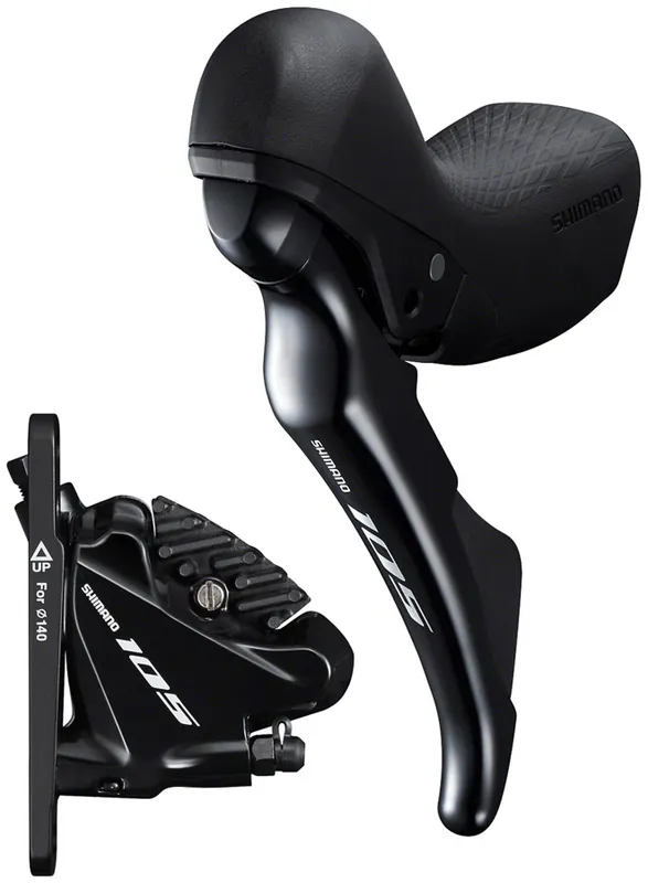 Trusted Brand Shimano 105 ST-R7020 Left Standard Reach Double Hydraulic Brake/Shift Lever with BR-R7070 Front Flat Mount Caliper and Fork Adaptor | Bikeparts.Com