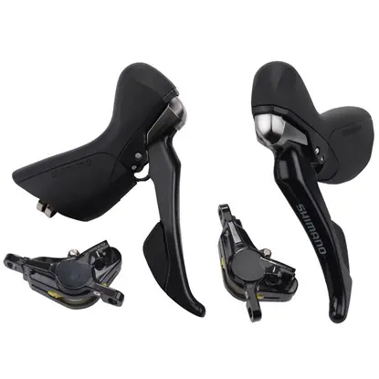 Worldwide Shipping Shimano 11-Speed Double Hydraulic Disc Brake R685 STI Lever and RS785 Caliper Set w/o adapter Black  - Takeoff  | Bikeparts.Com