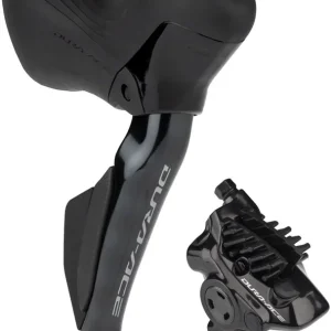 Express Delivery Shimano Dura-Ace ST-R9270F-R Di2 Shift/Brake Lever with BR-R9270 Hydraulic Disc Brake Caliper - Right/Rear 12-Speed Flat Mount Black  | Bikeparts.Com
