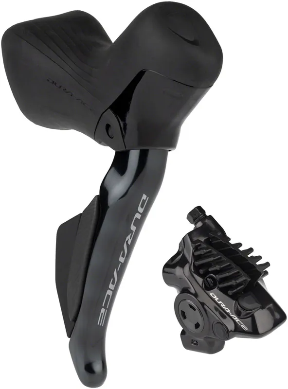 Express Delivery Shimano Dura-Ace ST-R9270F-R Di2 Shift/Brake Lever with BR-R9270 Hydraulic Disc Brake Caliper - Right/Rear 12-Speed Flat Mount Black | Bikeparts.Com