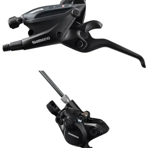 Shimano ST-EF505 EZ Fire Plus Shift/Brake Lever with BR-MT200 Disc Brake Caliper - Left/Front 3x Shift 2-Piston Black Same Day Shipping
