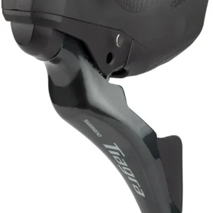 Hot Picks Shimano Tiagra ST-4725/BR-4770 Mechanical Shift/Hydraulic Brake Lever and Caliper - Front Flat Mount Finned Resin Pads Black  | Bikeparts.Com