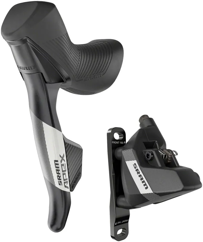 Big Sale SRAM Apex AXS eTap Shift/Brake Lever and Hydraulic Disc Brake Caliper - Left/Front 12-Speed Flat Mount 20mm Offset Black D1 | Bikeparts.Com