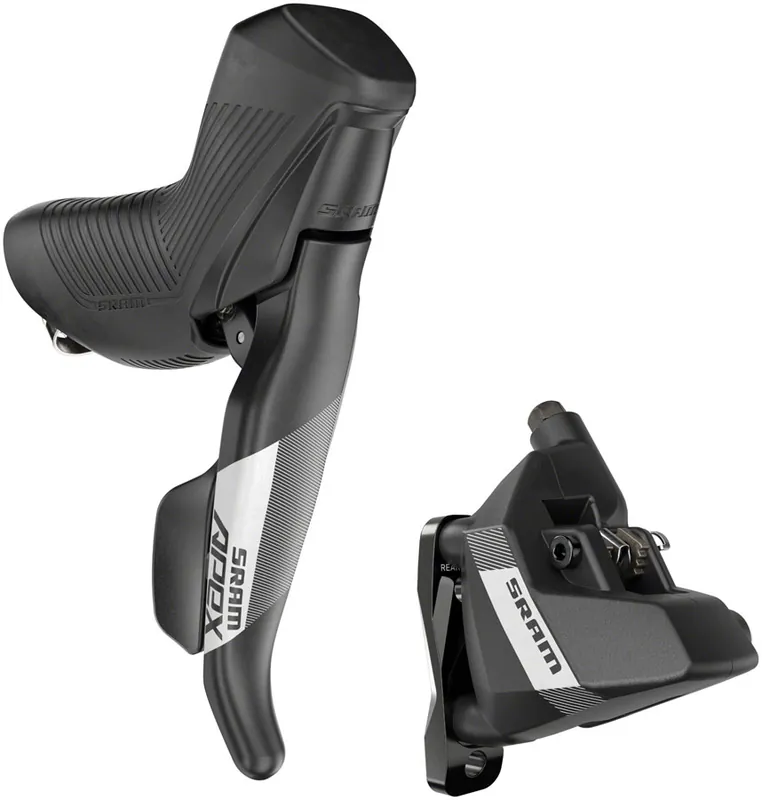 SRAM Apex Shift/Brake Lever and Hydraulic Disc Brake Caliper - Right/Rear 12-Speed DoubleTap Flat Mount 20mm Offset Black D1 | Bikeparts.Com Shop Now
