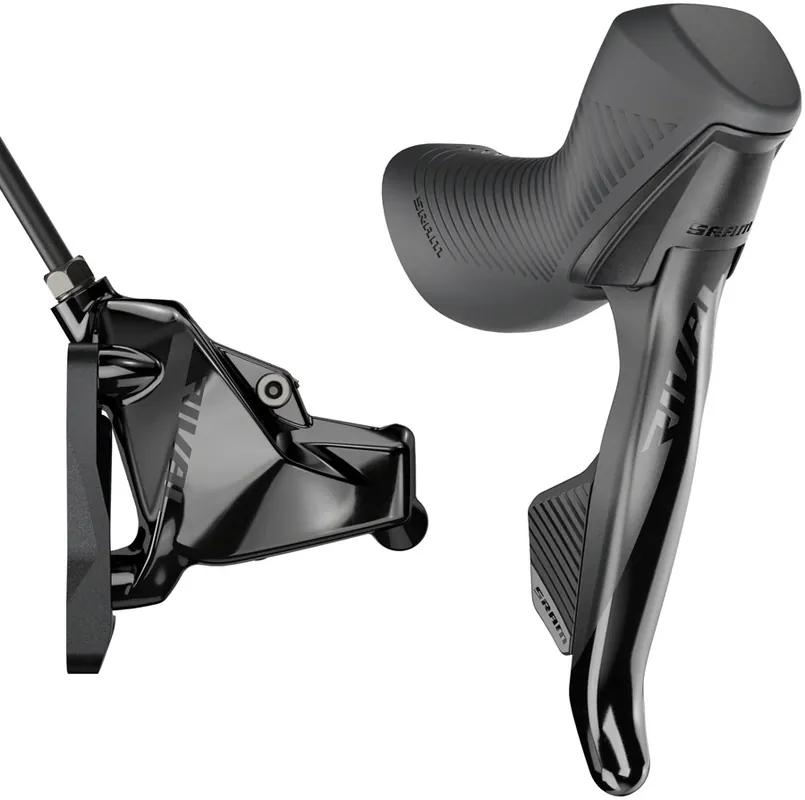 SRAM Rival eTap AXS HRD Shift/Brake Lever and Hydraulic Disc Caliper - Right/Rear Flat Mount 20mm Offset 1800mm Hose Black D1 | Bikeparts.Com Original