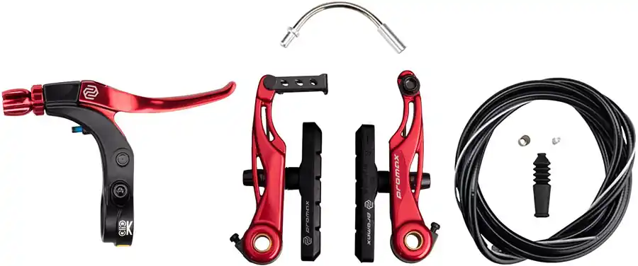 Warranty Included Promax P-1/Click V-Point Linear Pull Brake Kit - 85mm Red