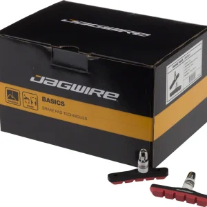 Free Delivery Jagwire Mountain Sport Brake Pads Threaded Post Box of 25 Pair Red