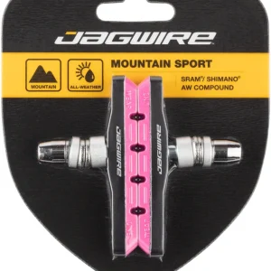 Jagwire Mountain Sport Brake Pads Threaded Post Pink Modern