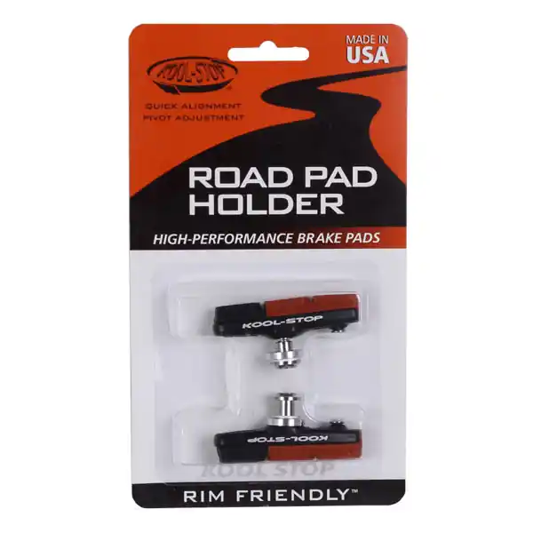 Secure Checkout Kool Stop Dura 2 Road Pads Holder with Pads - Black Pr  | Bikeparts.Com