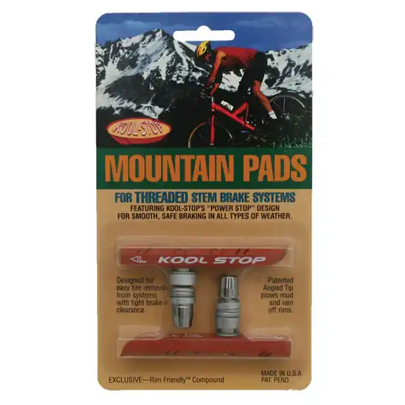 Kool Stop Mountain Pads Threaded - Salmon Pr  | Bikeparts.Com Last Chance