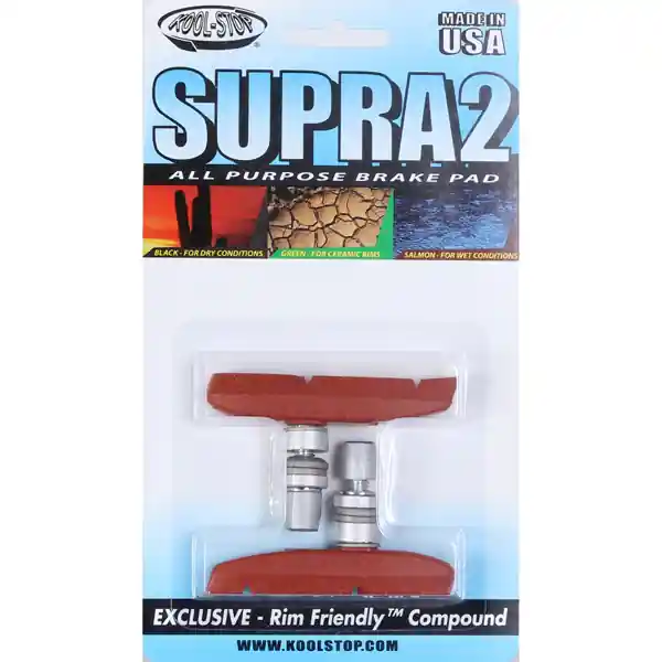 Last Chance Kool Stop Supra 2 Pads Threaded - Salmon Pr  | Bikeparts.Com