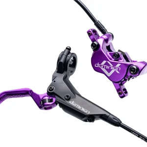 Hayes Dominion A4 Disc Brake and Lever - Front or Rear Hydraulic Post Mount Purple/Black Time-Limited