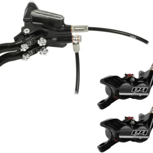Hope Tech 3 E4 Duo Disc Brake and Lever - Right Hand Front and Rear Hydraulic Post Mount Black Weekend Sale