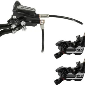 Limited Edition Hope Tech 3 V4 Duo Disc Brake and Lever - Right Hand Front and Rear Hydraulic Post Mount Black