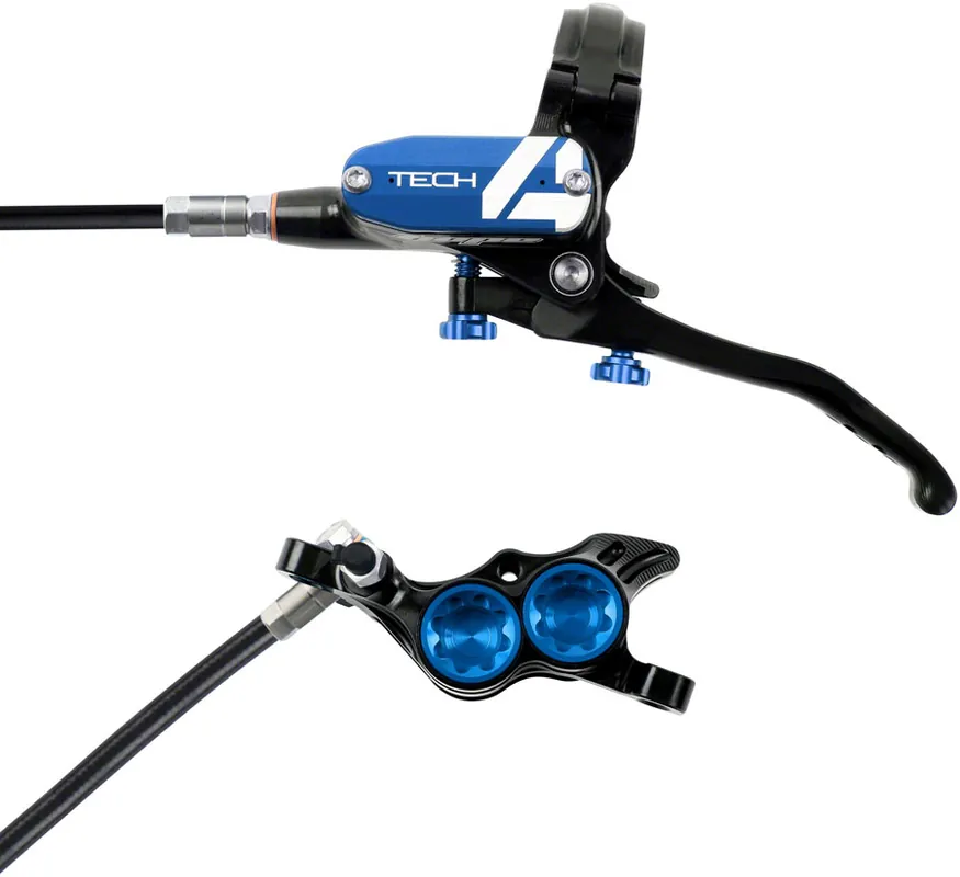 Mega Sale Hope Tech 4 E4 Disc Brake and Lever Set - Front Hydraulic Post Mount Blue | Bikeparts.Com